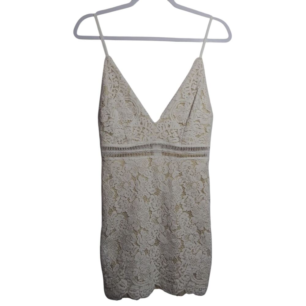 Superdown Remi Lace Mini Spaghetti Strap Dress Chic Wedding Size Small